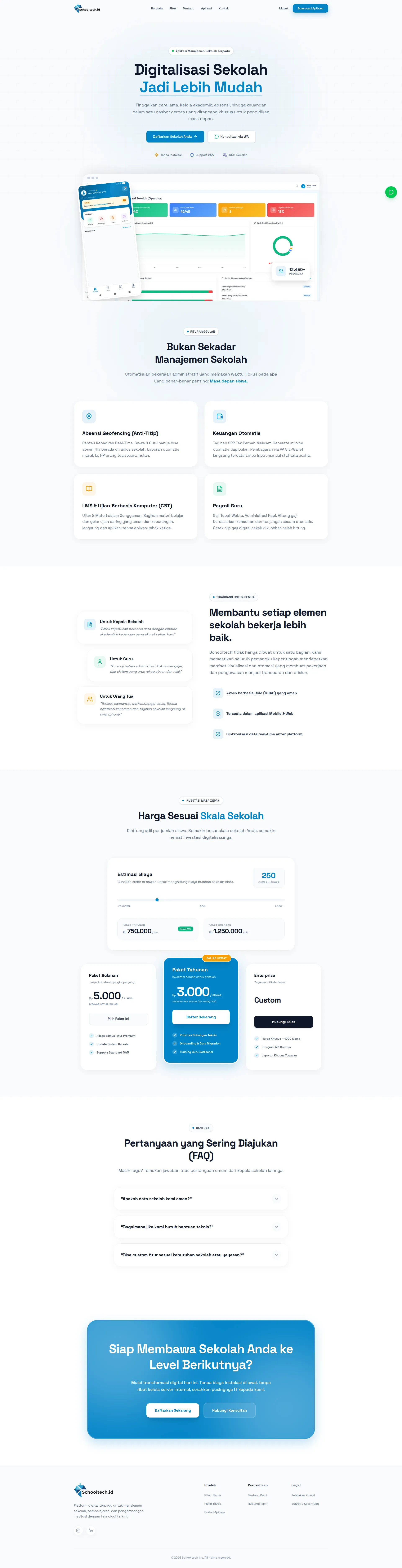 Schooltech Landing Page